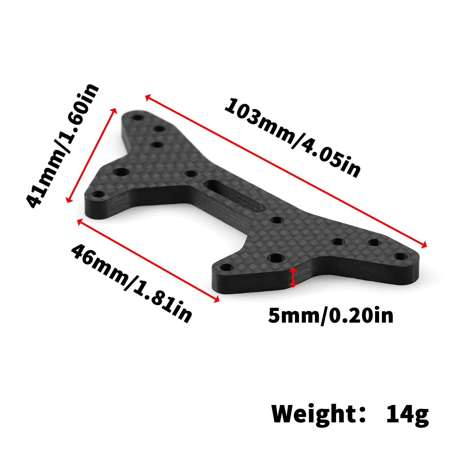 Carbon Fiber Front and Rear Shock Tower for ARRMA 1/7 Infraction Limitless 6S RC Car Upgrade Parts Accessories