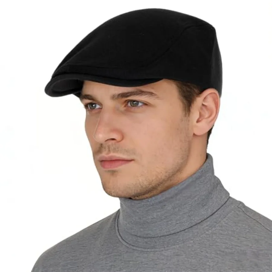 

Pistha Mens Newsboy Flat Caps Beret Hat Driving Beret Dress Hats