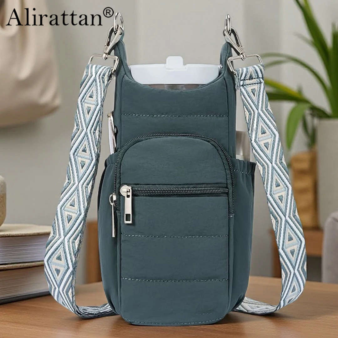 

Alirattan 2026, новая уличная пуховая и хлопковая куртка, сумка через плечо, многофункциональная защитная сумка для чайника для пеших прогулок