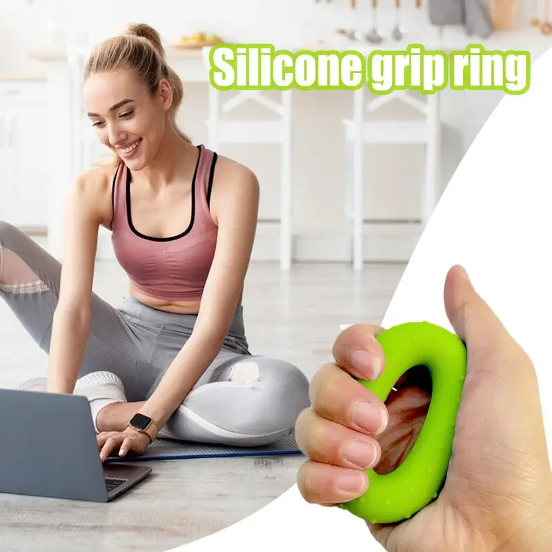 Hand Workout Ring Muscle Strengthening Training Tool Silicone Finger Strength Trainer Palm Traininer Enhanced Finger Dexterity