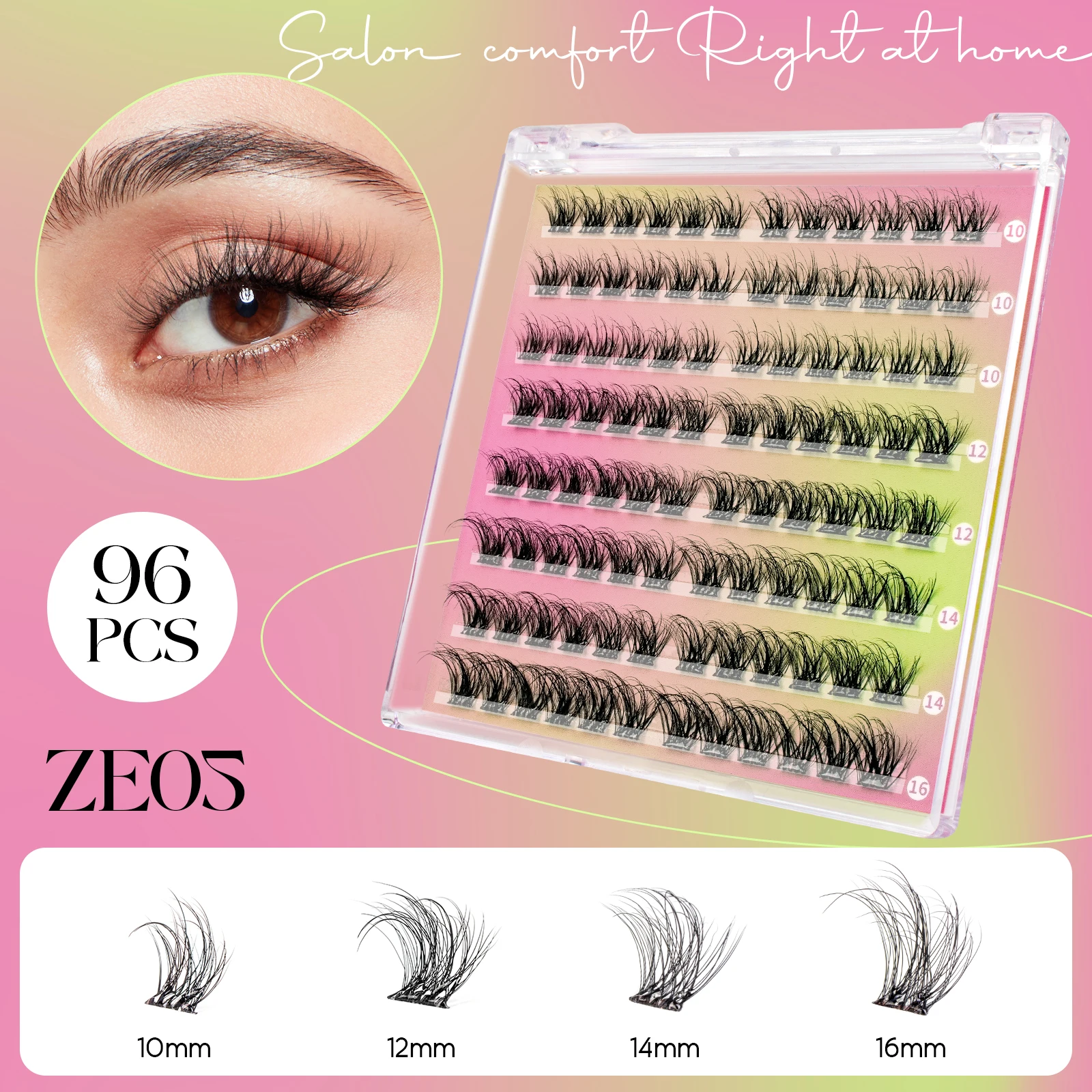 VYRILA pas de colle nécessaire grappes auto-adhésives bricolage Extension de cils individuelle pré-collé naturel doux cils outils de maquillage Cils