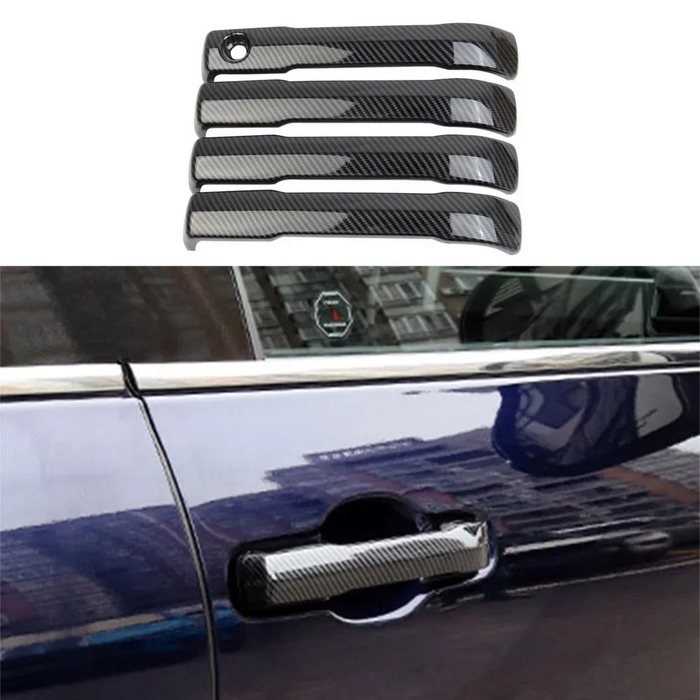 

ABS Carbon Fiber Color Modified Door Handle Cover Decorative PanelFit For Toyota Tundra 2022 2023 4x4 Off-raod Accessories