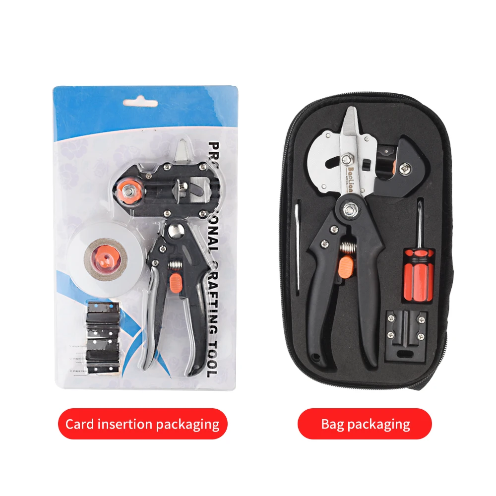 Grafting Pruner Multi-function 2-in-1 Garden Grafting Tool Fruit Tree Grafting Scissors Pruning Tool Kit