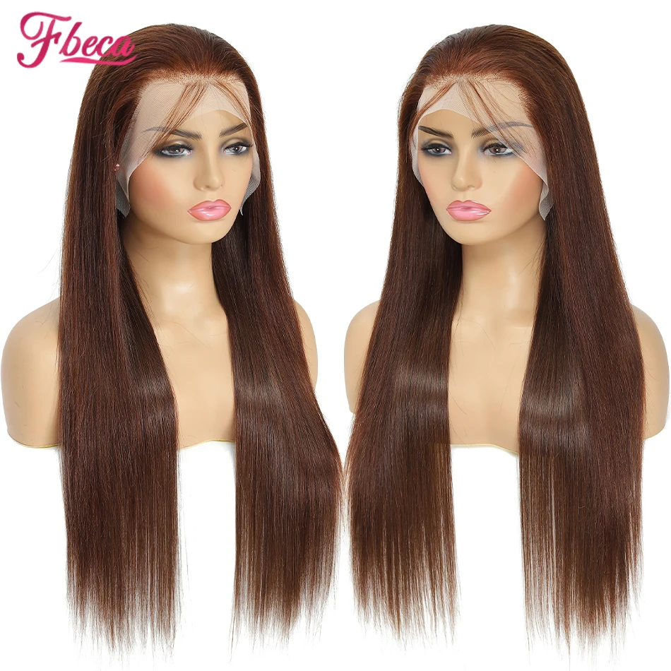 

Chocolate Brown Wig Straight HD Lace Frontal Wig 13x6 13x4 Transparent Lace Front Wigs Brazilian 100% Human Hair for Black Women