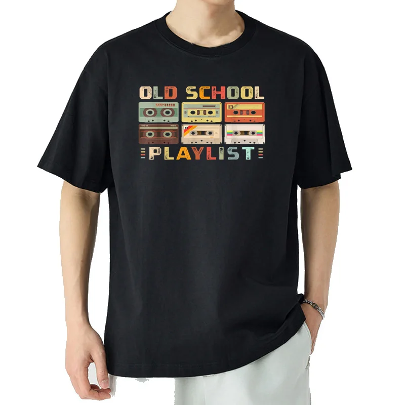 Cassette Tape Music 80s Retro Old School Playlist T-Shirt Women Clothes Tops Graphic T Shirts Camisetas Ropa De Mujer