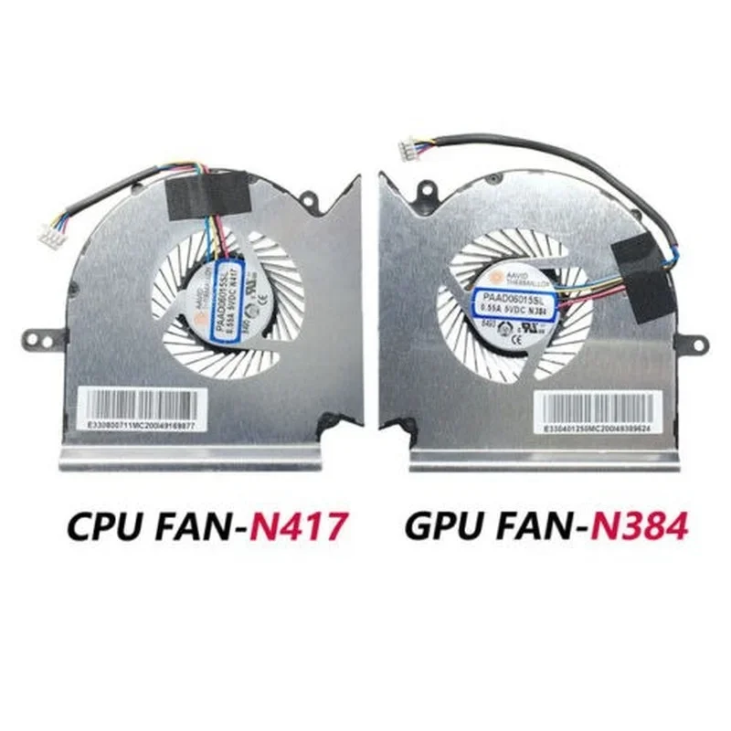 Laptop CPU GPU Cooling Cooler Fan For MSI MS-16P7 GL63 GE63 GP63 GV63 GL73 GP73 GE63VR GE73VR MS-16P1 MS-17C1 N417 / N384