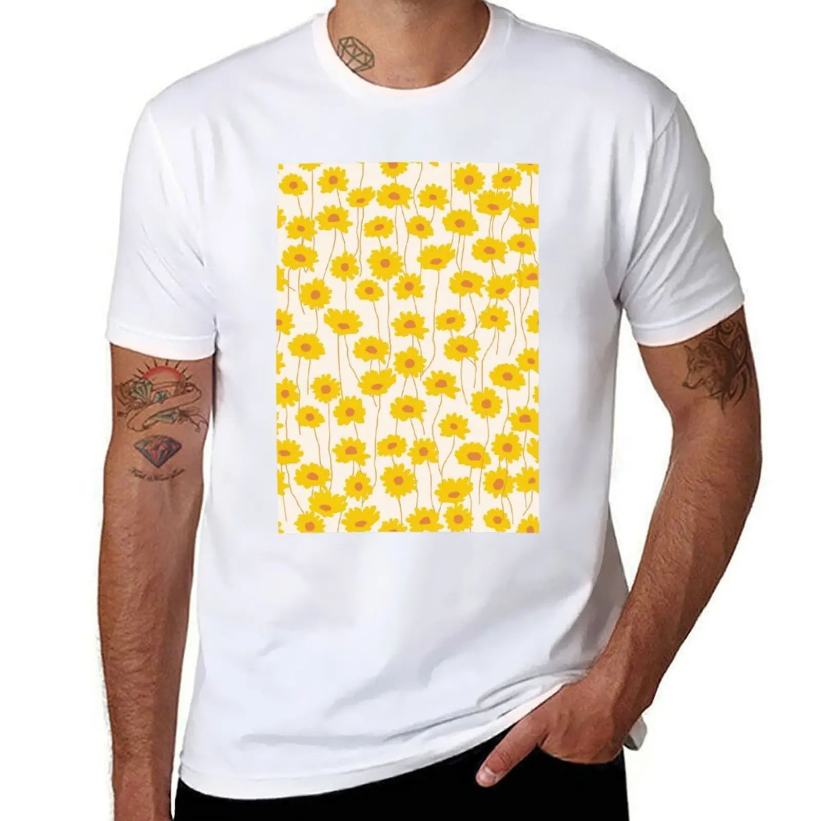 

Yellow flowers T-Shirt t shirt for man graphic t shirts for man T-Shirt