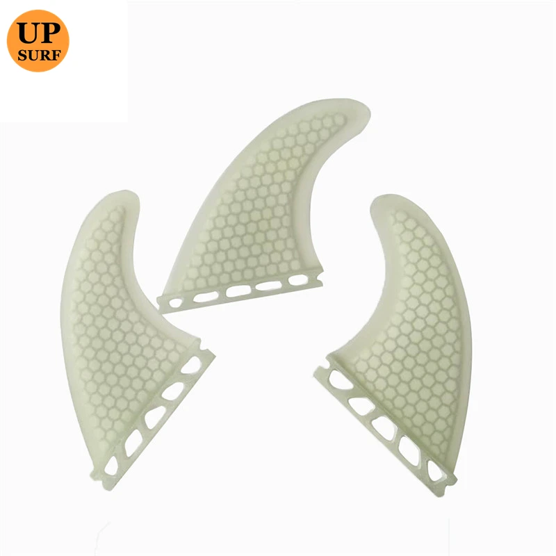 UPSURF FUTURE Fins G5 White Fiberglass Honeycomb Surfing Accessories Fins 3 Pcs/set Surf Board M Size prancha de surf