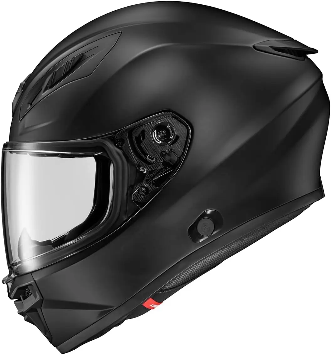 

Full Face Motorcycle Helmet with Bluetooth Ready, DOT/SNELL Approved, Matte Black Large