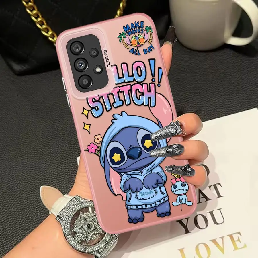 Casing untuk Samsung untuk Galaxy A23 A16 A34 A15 A12 A24 A13 A22 A25 A14 A32 Sampul Lembut Kartun Lucu Stitch