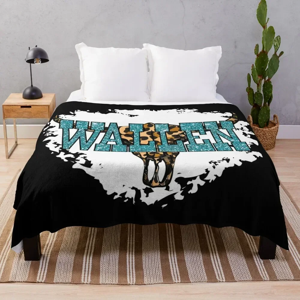 

Wallen Bullhead Western Country Music Wallen Hardy Throw Blanket Warm Plush Fuzzy Blanket for Living Room