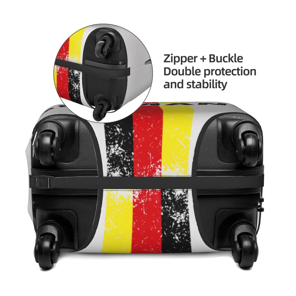 مخصص مخصص ألمانيا العلم غطاء الأمتعة حامي قابل للغسل الألمانية Deutschland Pride السفر حقيبة يغطي