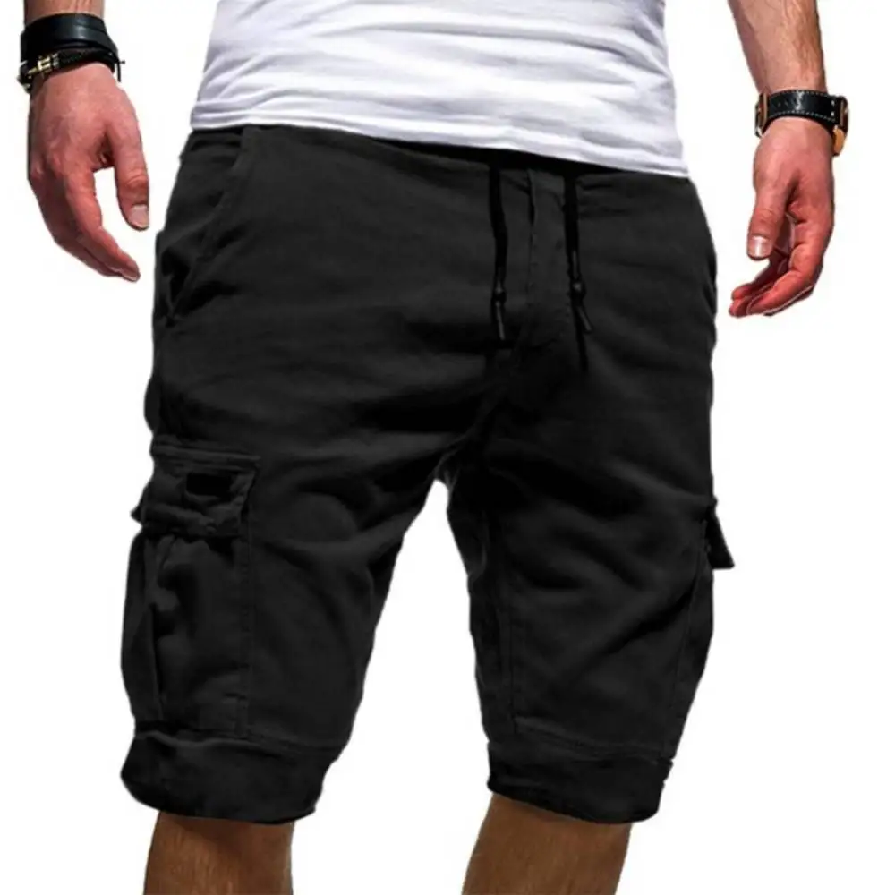 Men Shorts Cargo Sweatpants Casual Sports Drawstring Short Pants Fitness Running Training Trackpants Military Tactical Trousers