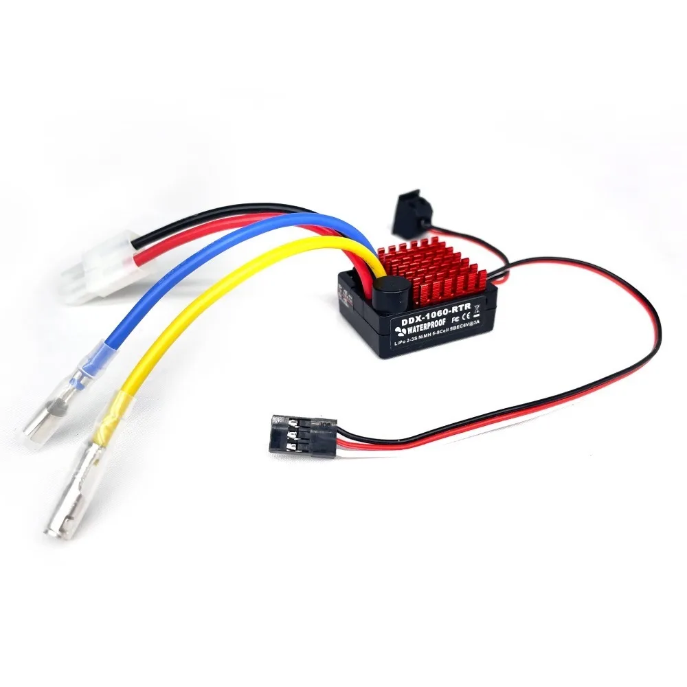 

Электронный регулятор скорости 1060 RTR 60A ESC, водонепроницаемые запасные части 2-3S LiPo для 1/10 осевого SCX10 TRX4 TRX6 D90 HPI
