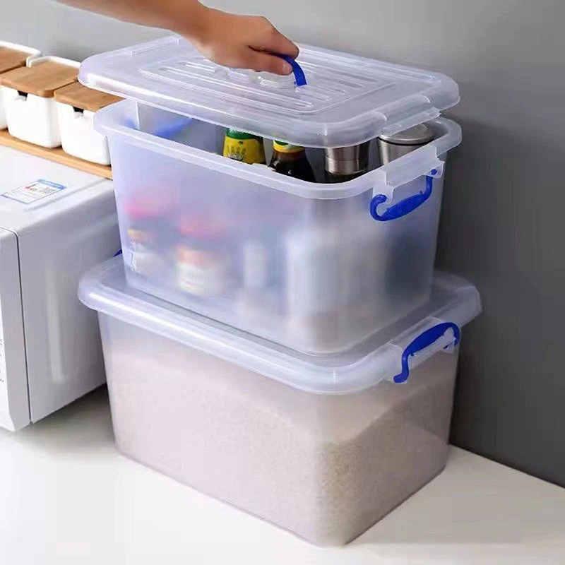 Przenośne, grube, przezroczyste pudełko do przechowywania Plastikowe pudełko z pokrywką Pudełko do przechowywania zabawek, ubrań, przekąsek i drobiazgów