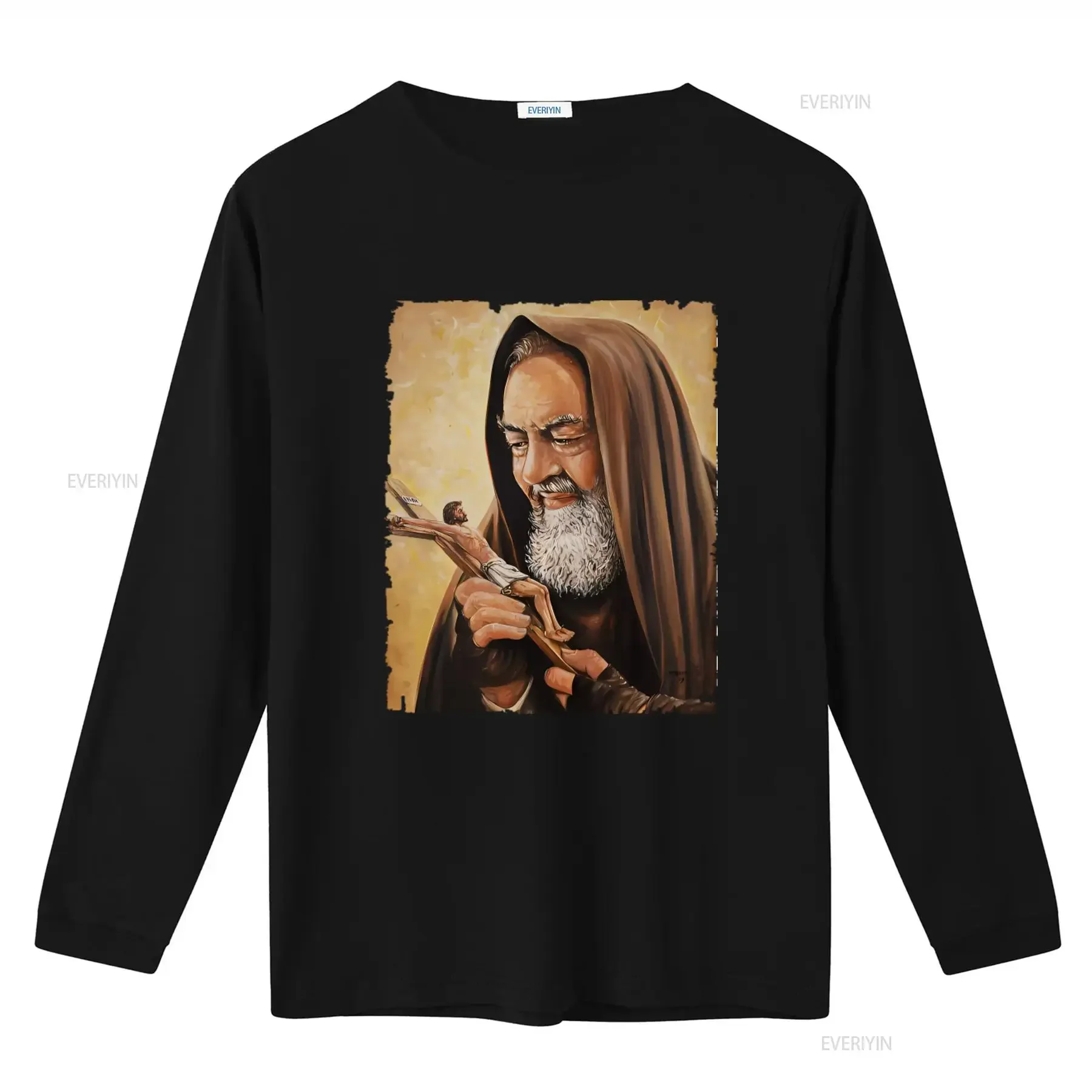 Catholic Padre Pio of Pietrelcina ver 4 Vintage T shirt Natural Look Available in Sizes S 5XL vintage Washed Versatile Unisex
