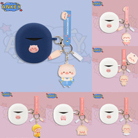 for SoundPEATS Air 4 Lite / Air 3 Deluxe / Air 3 Pro Earphone Silicone Case Cute Pig Earbuds Protective Headphone Cover Skin