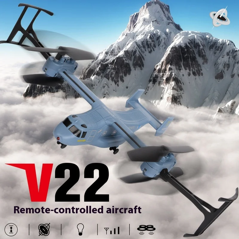 

MaSa V22 Remote Control Model Airplane One-Button Takeoff Stunt Drone Simulation Osprey Fighter Aircraft Toy Fixed-Wing RC Plane