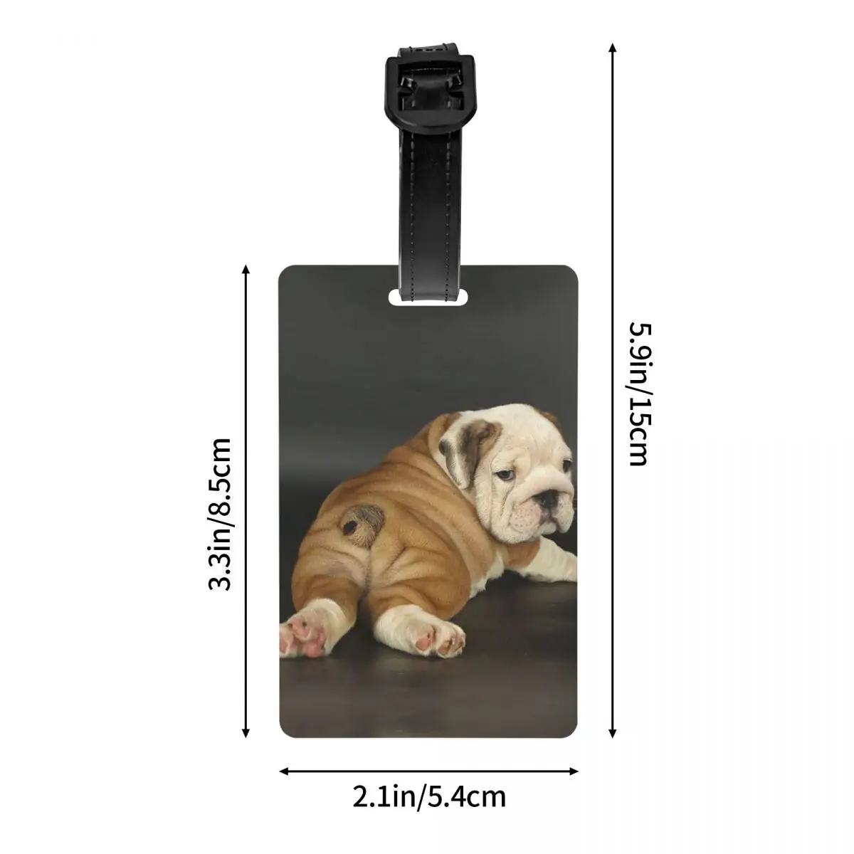 Bulldog Inglês Bagagem Tag, Mala de Viagem, Amante britânico Pet Dog, Privacidade Cover, Rótulo De Identificação, Bonito