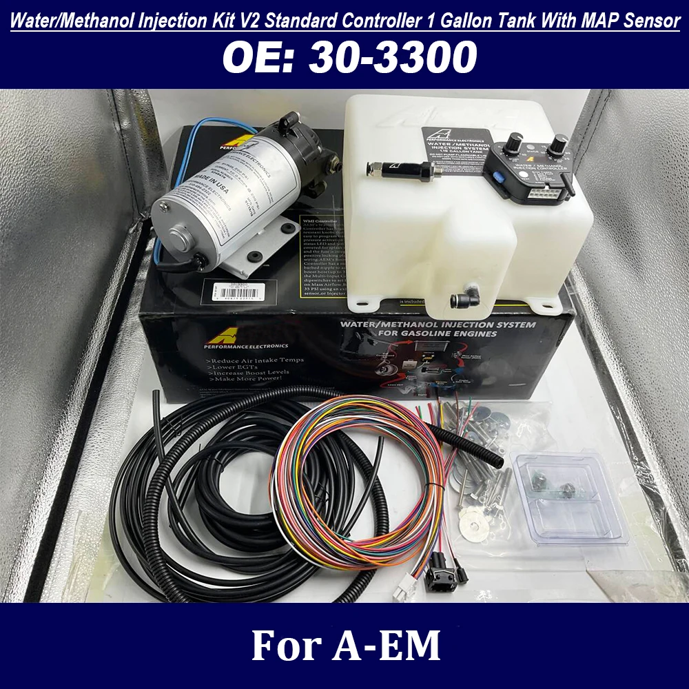 30-3300 High Quality For AEM Water/Methanol Injection Kit V2 Standard Controller 1 Gallon Tank With MAP Sensor 30 3300 303300