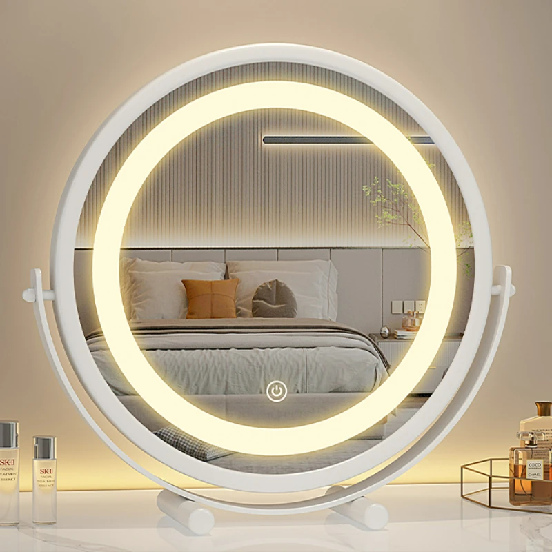 Desktop Bedroom Decorative Mirrors Led Aesthetic Round Decorative Mirrors Standing Dekoratif Ayna Decoration Living Room YY50DM