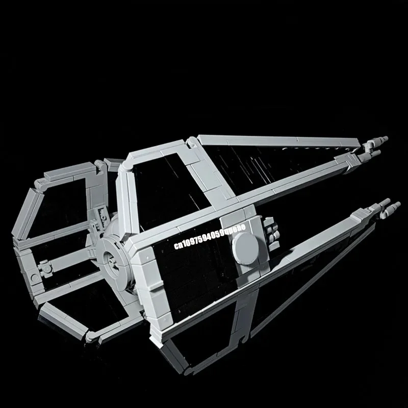 Nuevo 529 Uds. Famosa serie de películas Star Battle Moc Tie Interceptor modelo Diy Ideas creativas juguete para niños regalo de cumpleaños rompecabezas personalizado