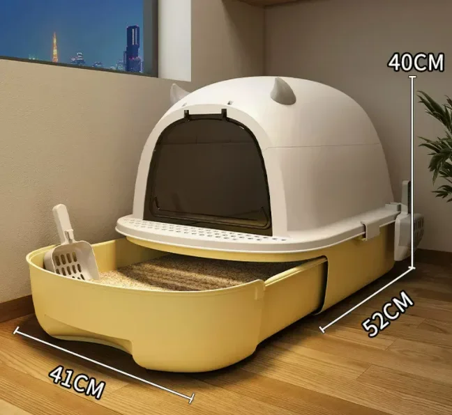 For Extra Large Odor-proof  Litter Box Fully Enclosed  Toilet Foldable Storage Drawer-style Cat Litter Box Pet Supplies