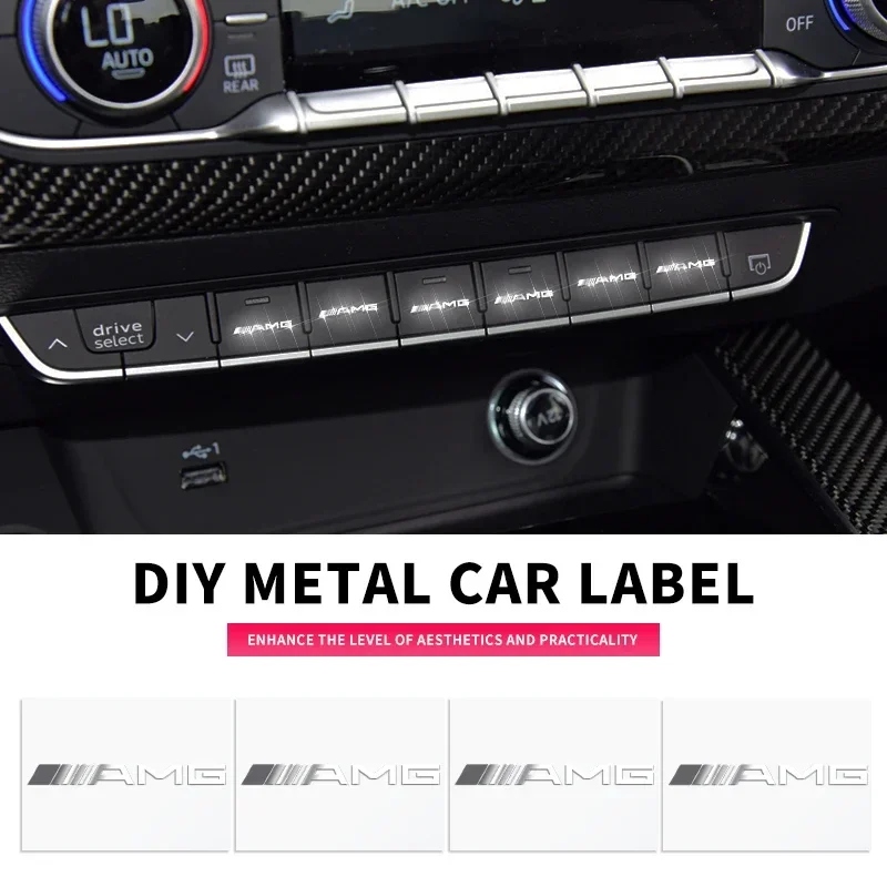 

2/5/10pcs Car Styling Emblems Stickers Interior Decoration Decal For Mercedes Benz AMG GLE GLC W205 W206 W203 W204 W210 W212