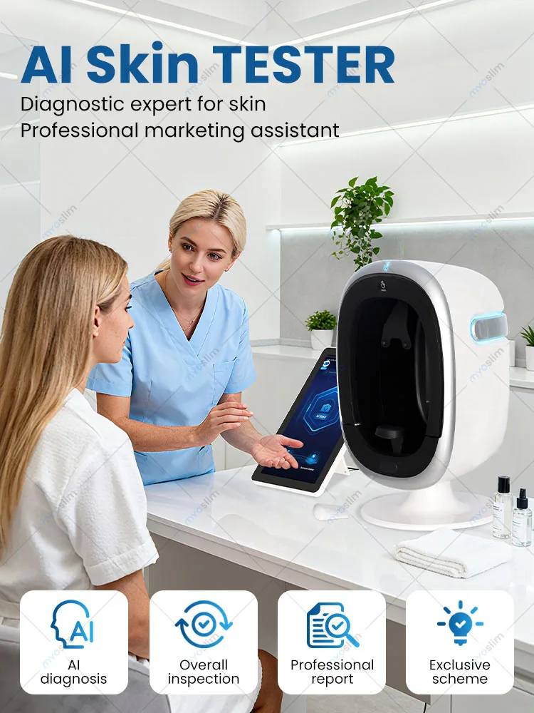 

Professional 3D Facial Skin Analyzer Machine Upgraded 8 Spectral Imaging Moisture Detector Handheld Beauty Equipment Scanner