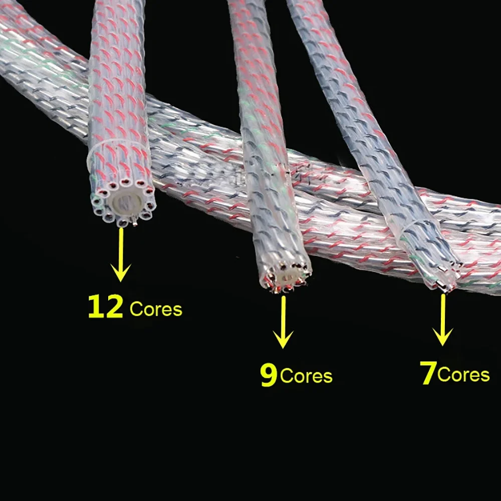 

Аудио 7N медный провод с серебряным покрытием для самостоятельной сборки 9/12/15 ядер кабель для соединения шнур питания кабель для динамика для усилителя CD-плеера
