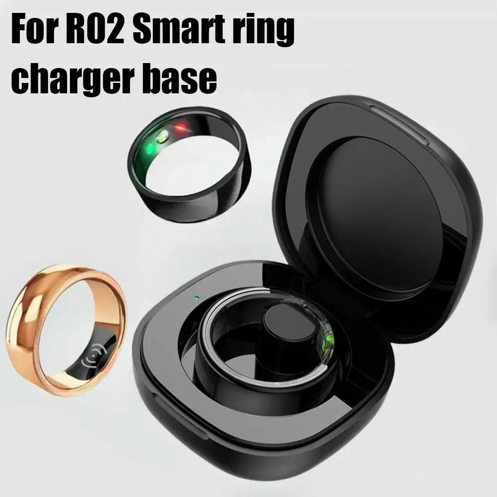 Smart Charging Box Suitable For R02 200mah Magnetic Design Low Battery Reminder Portable Waterproof Black 42.8*42.9mm A4L5