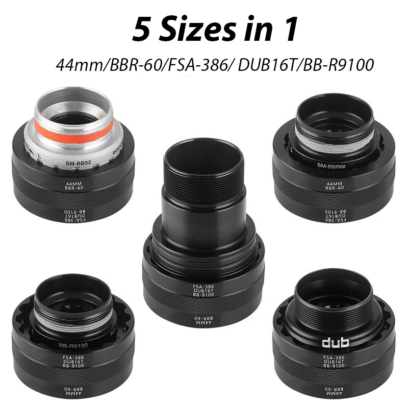 TOOPRE 5-in-1 Bike  BB Bottom Bracket Bearing Removal Tool Sleeve BB44 BB39 BB40.5 BB46 BB48.5 BB49.3