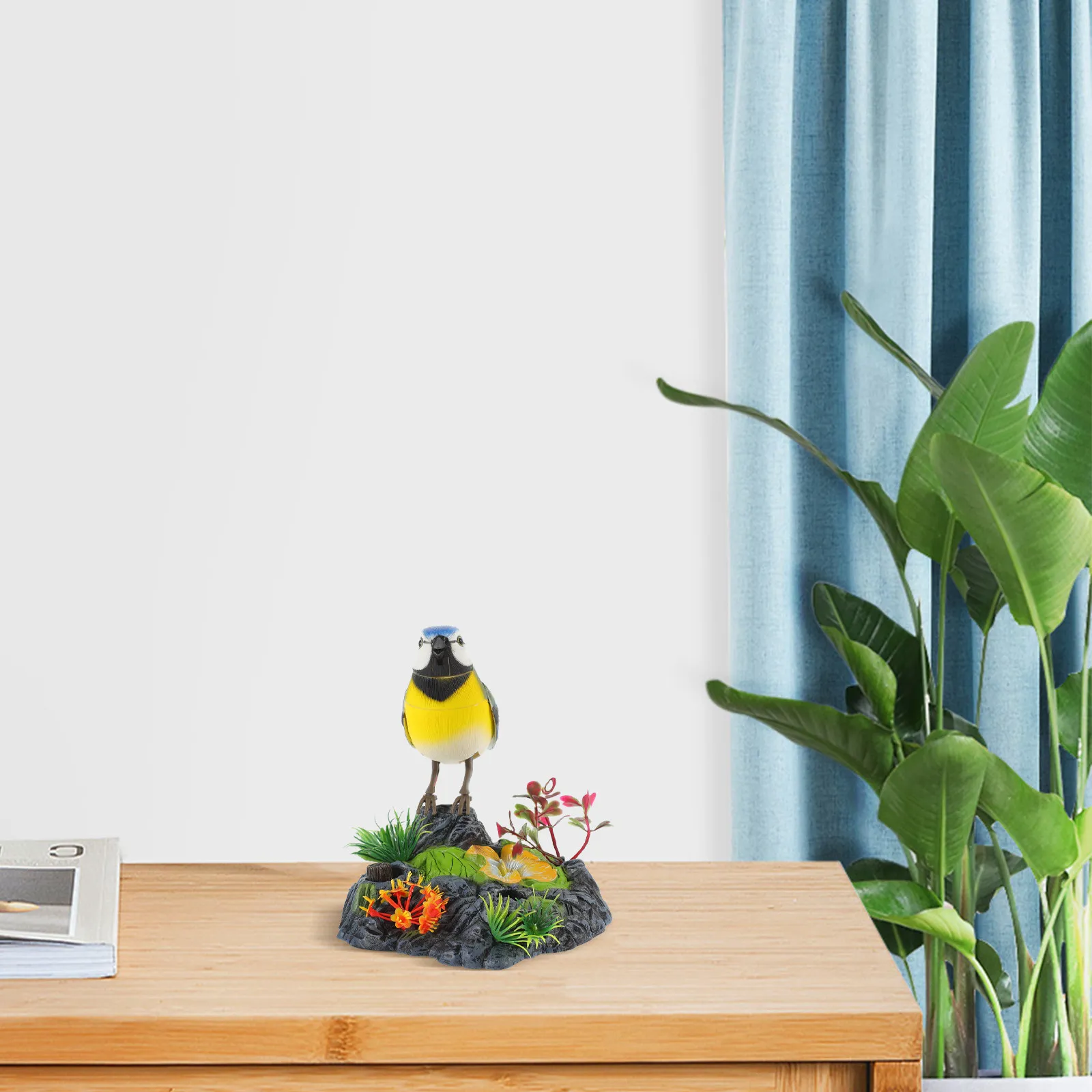 

1 шт. Интерактивный электрический декор для дома и сада: имитация птичьей клетки с разноцветным звуком, активируемым голосом, для детей и веселых занятий