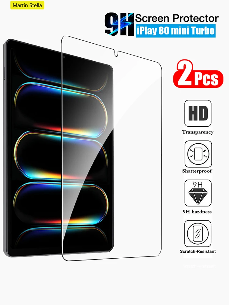 2 Stück Displayschutzfolie aus gehärtetem Glas für Alldocube iPlay 80 mini Turbo, iPlay80 mini Turbo.