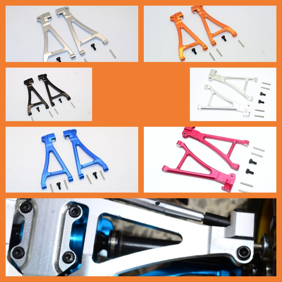 GPM TRAXXAS 1/16 Mini E Revo para brazo inferior delantero de aluminio