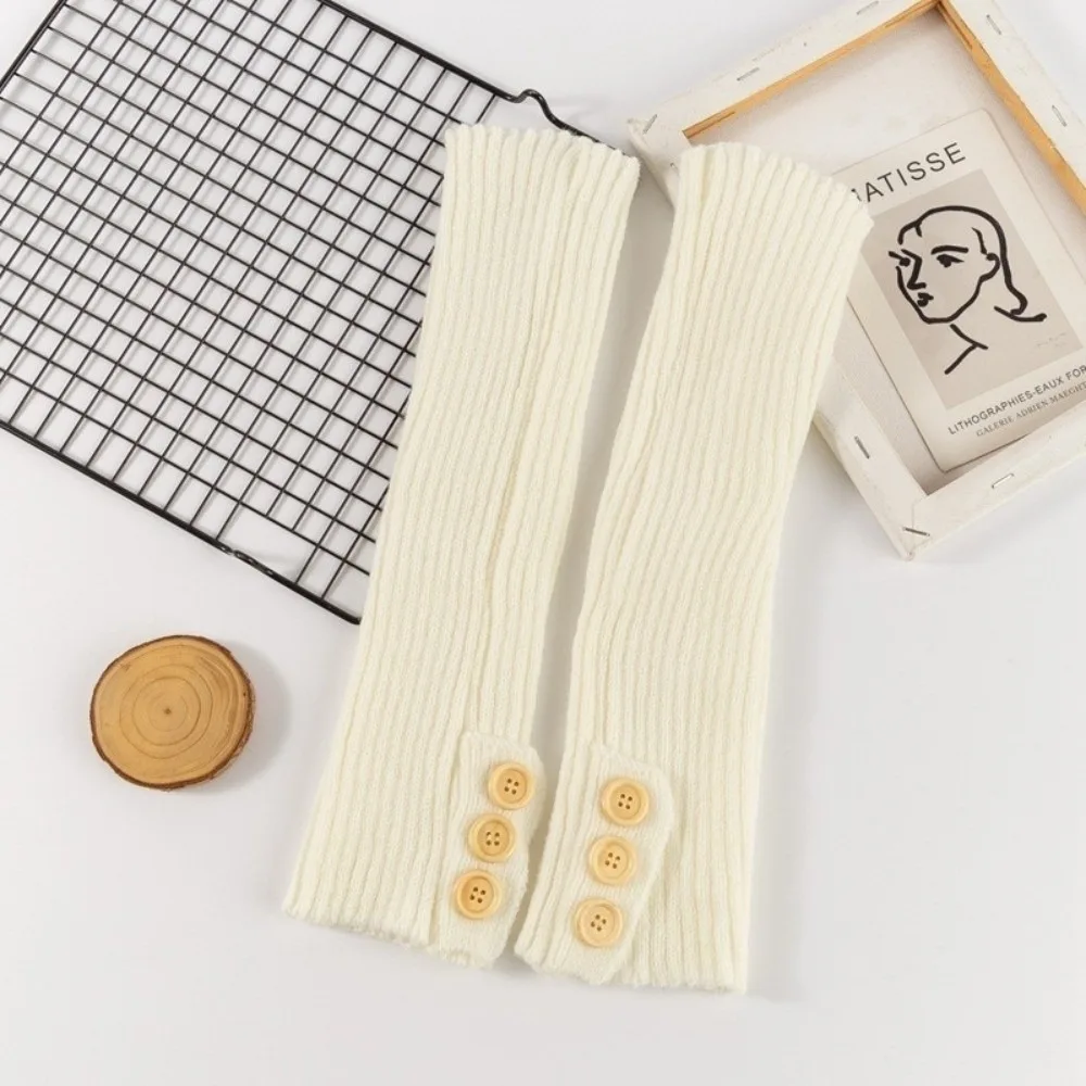 

New Solid Color Leg Warmers Harajuku Button Mid-Calf Sock Thickened Boot Covers Gift