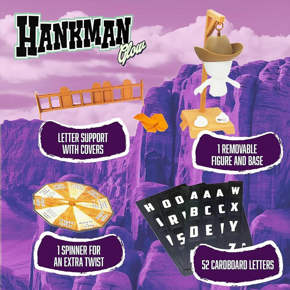 Magnetische Hangman Mystery Word Raden Spel Bordspel Woordspel voor kinderen en volwassenen Familiefeestspellen