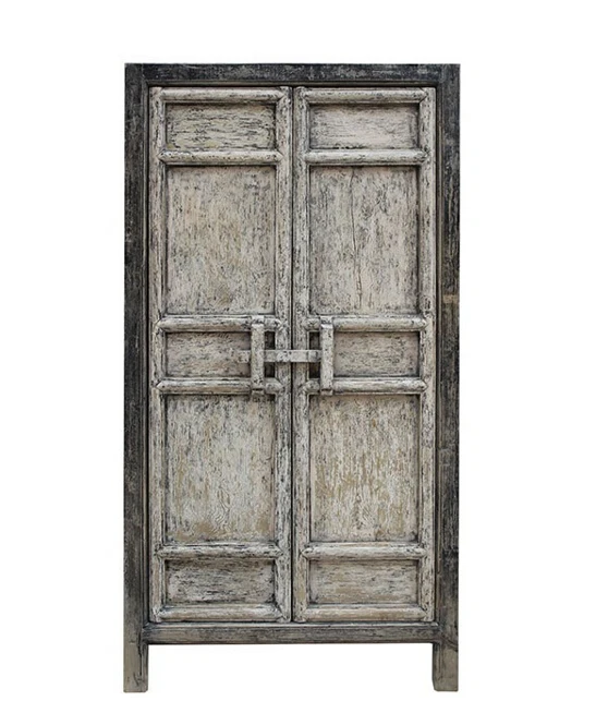 Chinese Antique Furniture Farmhouse Recycled Wooden Painted Cabinet