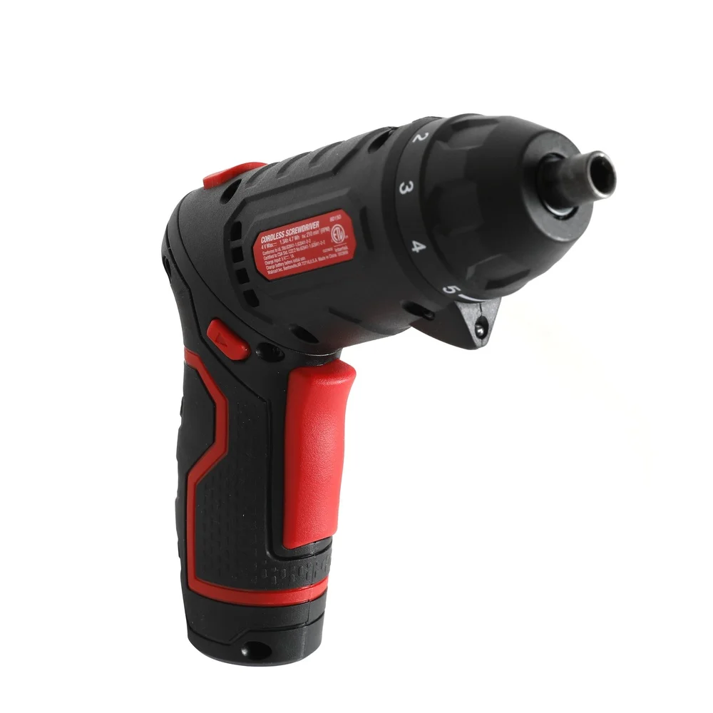 4V Cordless Rotating Screwdriver with Adjustable Handle LED Light Magnetic Bit Holder USB-C Charger 210 RPM Torque Settings