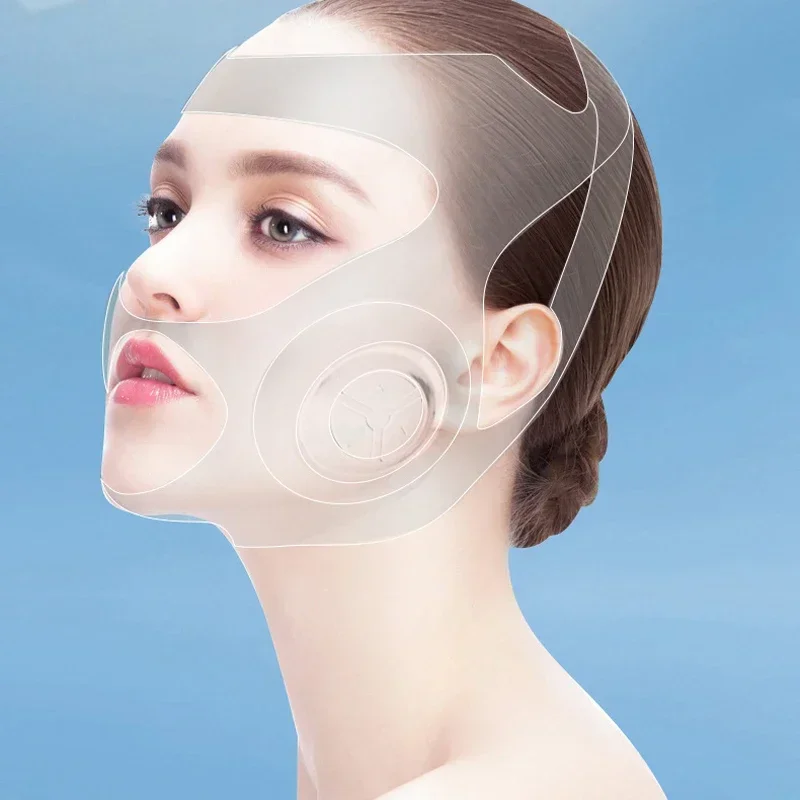 Face Massager V-Face Lifting Belt Vibrate Photon EMS Massage Shaping Slimming Double Chin Reducer V-Line Chin Cheek Lift Up