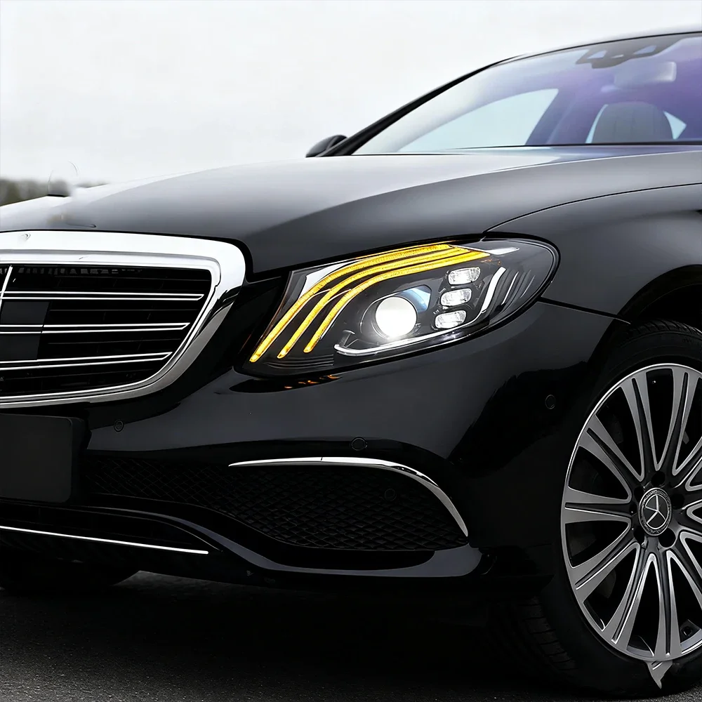 

Автоматические фары в сборе для Benz E-Class W213 2016-2020, обновление, динамические светодиодные линзы проектора в стиле Maybach, автомобильные инструменты, аксессуары