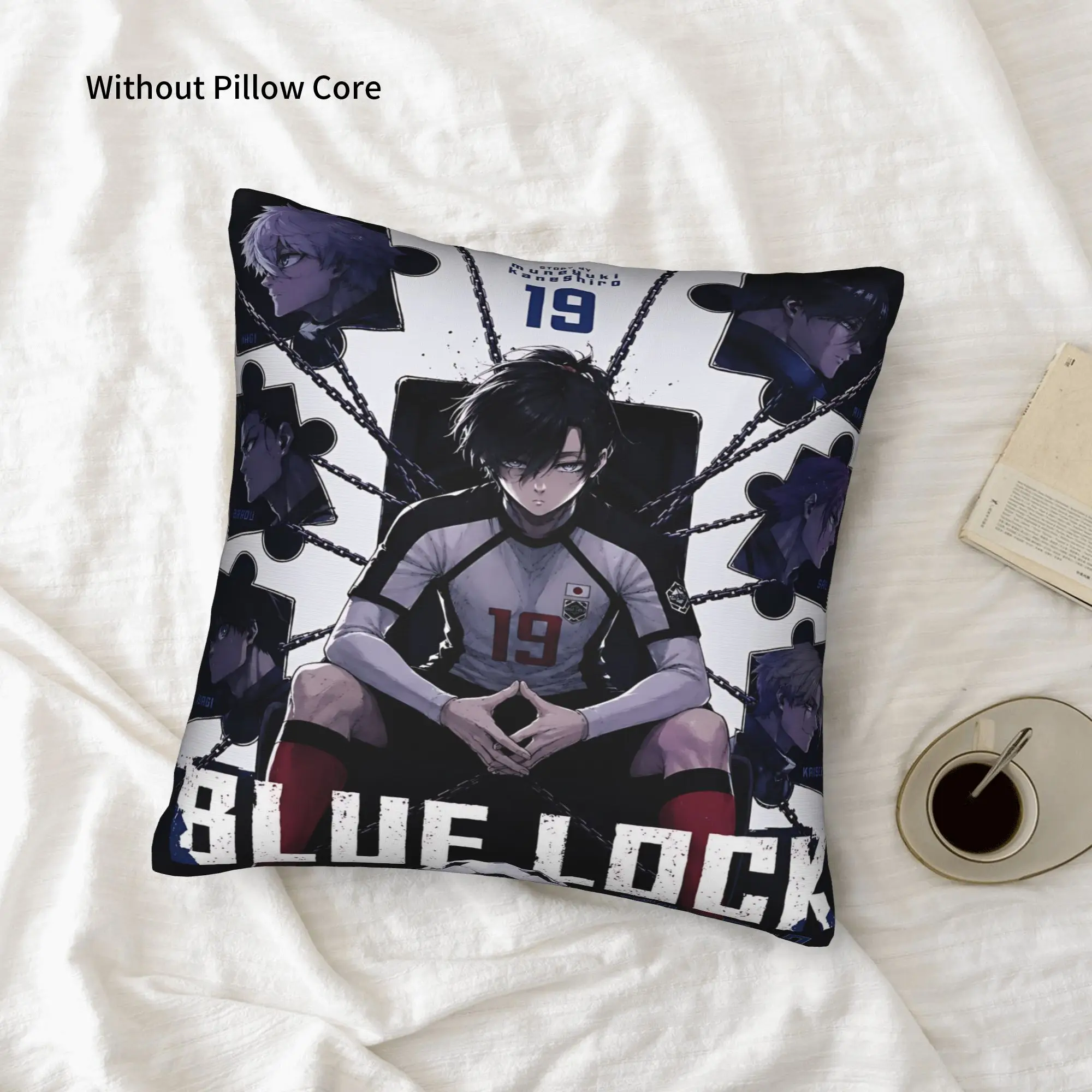 1PC Blue Lock Football Anime Pillow Case Double-Sided Printing  Sofa Cushion Bedroom Bedside Pillow