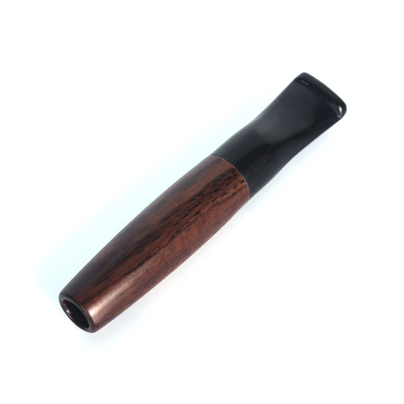 1 Pcs Ebony Pipes Filter Wood Smoking Pipes Herb Tobacco Pipe Cigar Narguile Grinder Smoke Mouthpiece Cigarette Holder