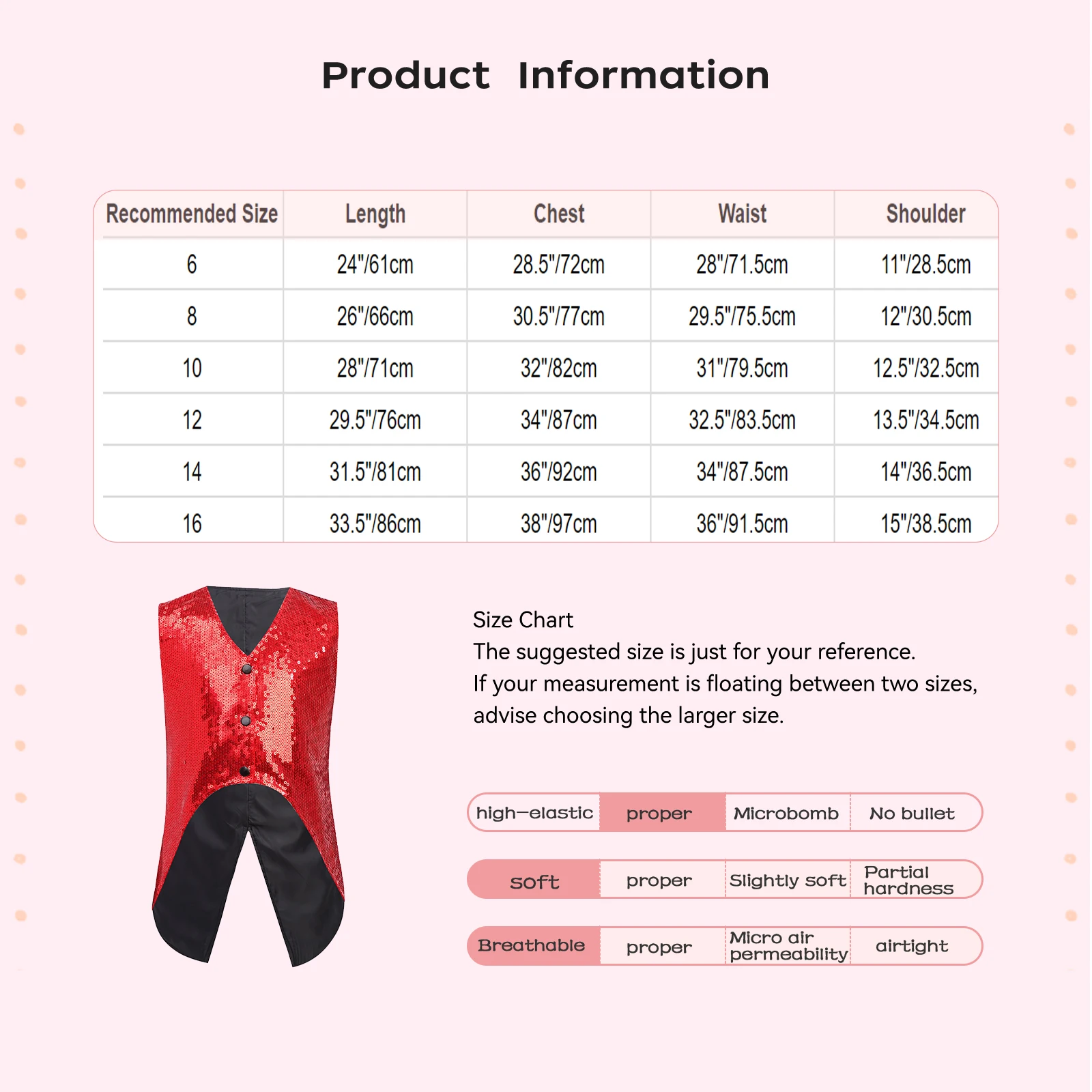 Kid Boys Shiny Sequin Formal Suit Vest Sleeveless Asymmetrical Hem Jacket Waistcoat for Birthday Party Banquet Stage Performance - Image 3