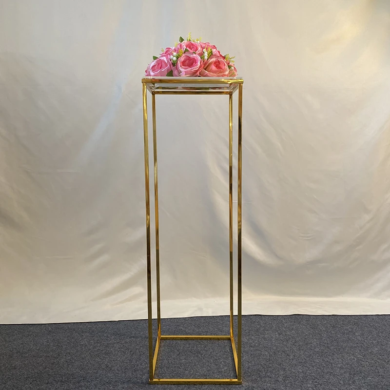 2/5pcs  Gold Flower Vase Column metal Stand for Wedding Centerpieces Wedding grand event stage backdrops flower road lead rac