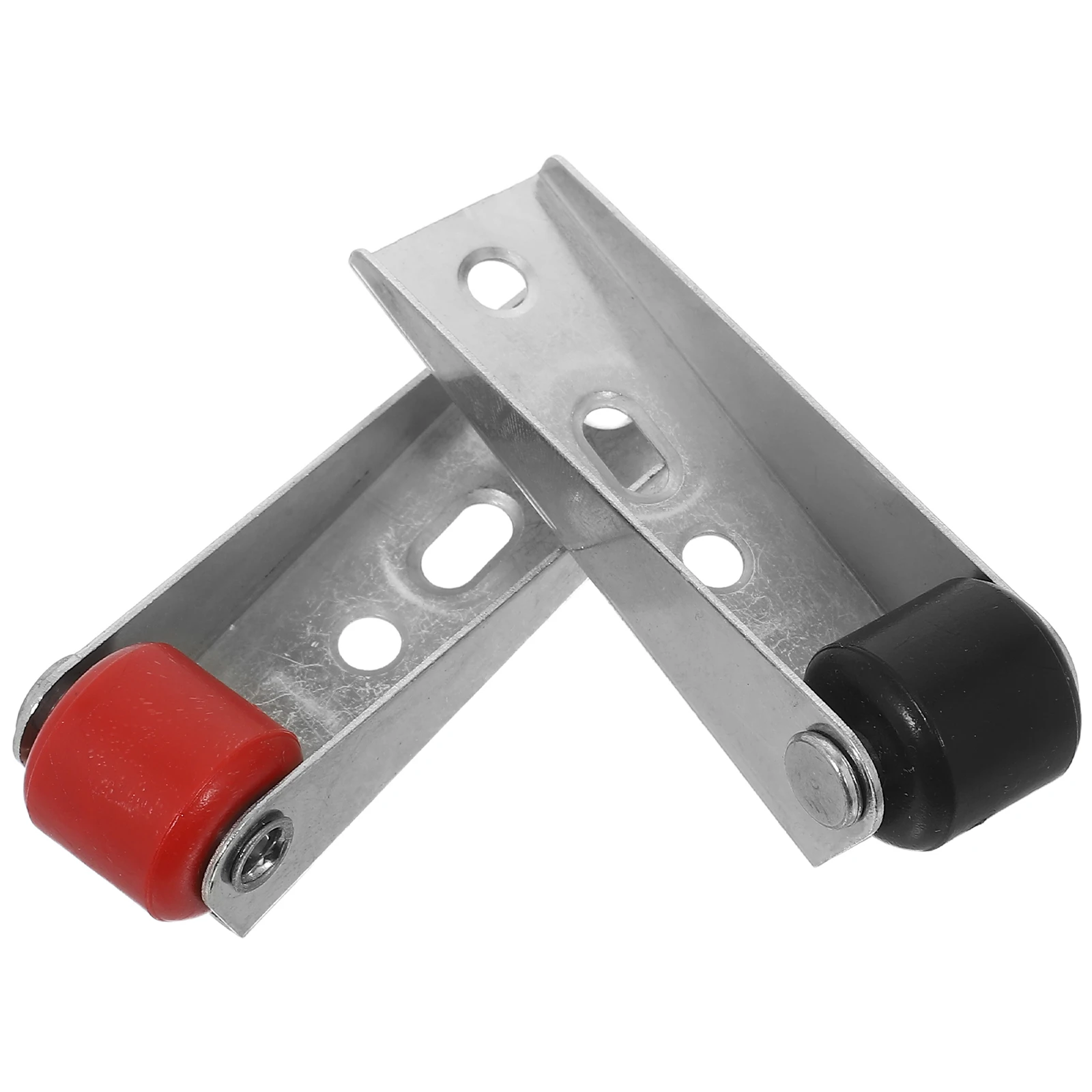 2 Pcs Wheel Vertical Support for Garden Wooden Gate Sliding Doors Barn Roller Guide Wardrobe