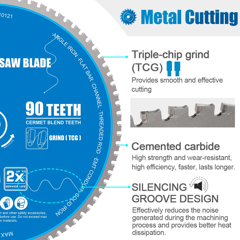 TCT Metal Cutting Disc 355mm Dia With 25.4/30mm Bore Cermet Carbide Tipped Cut Off Saw Circular Saw Blade For Iron Metalworking