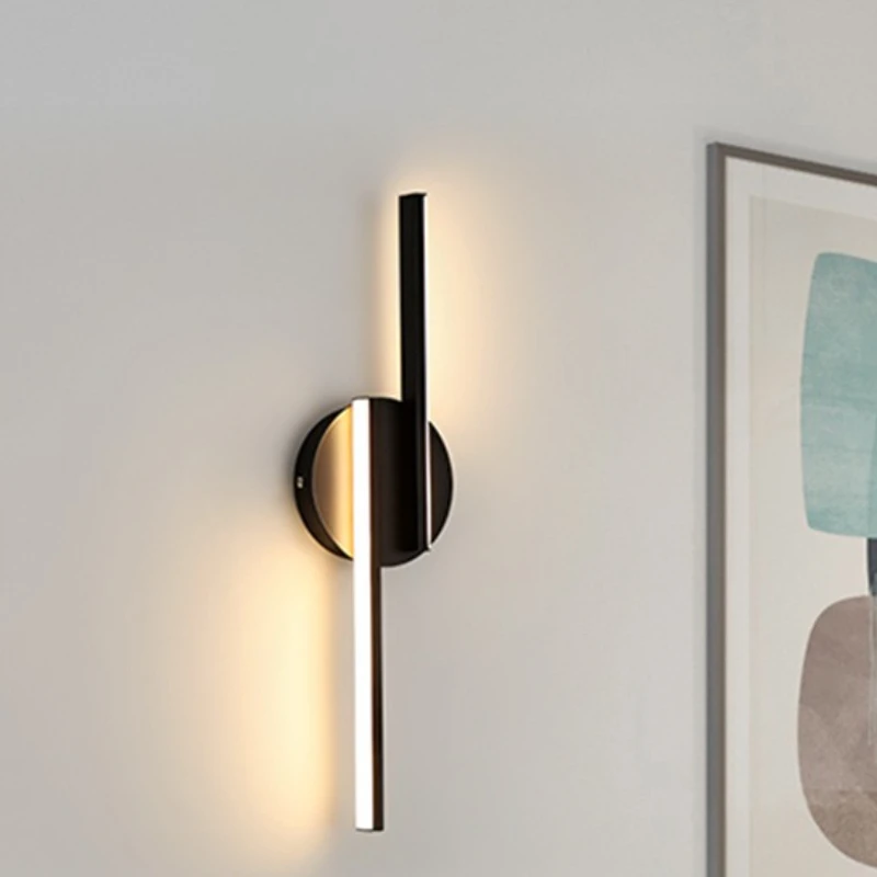 Modern Home Wall Lamp Suitable for TV Background Wall Master Bedroom Bedside Wall Lamp Study Double Straight Line Decorative