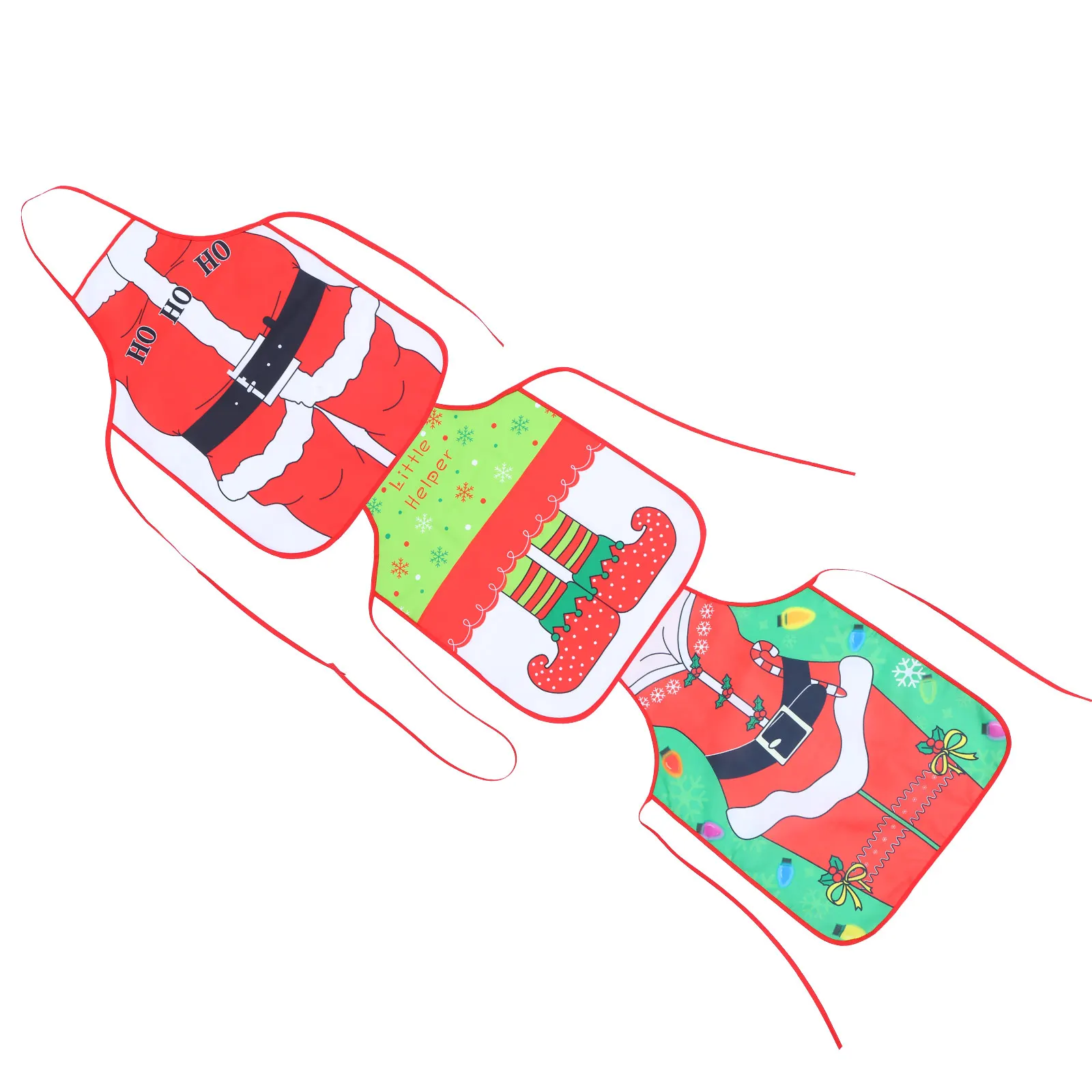 3 Pcs Christmas Decoration Apron Holiday Aprons for Women Waterproof Dishwashing Cooking Kitchen