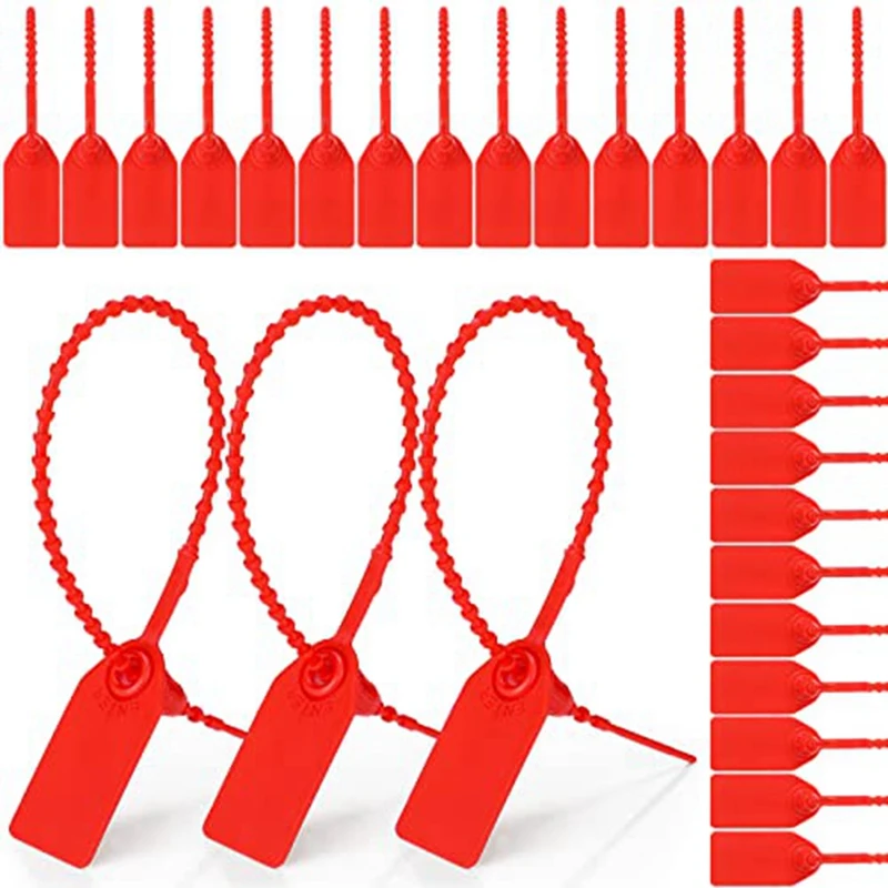 500 Piece Security Tags Removal Fit For Fire Extinguishers Security Tags Safety Locking Signage Tamper, 250Mm Length